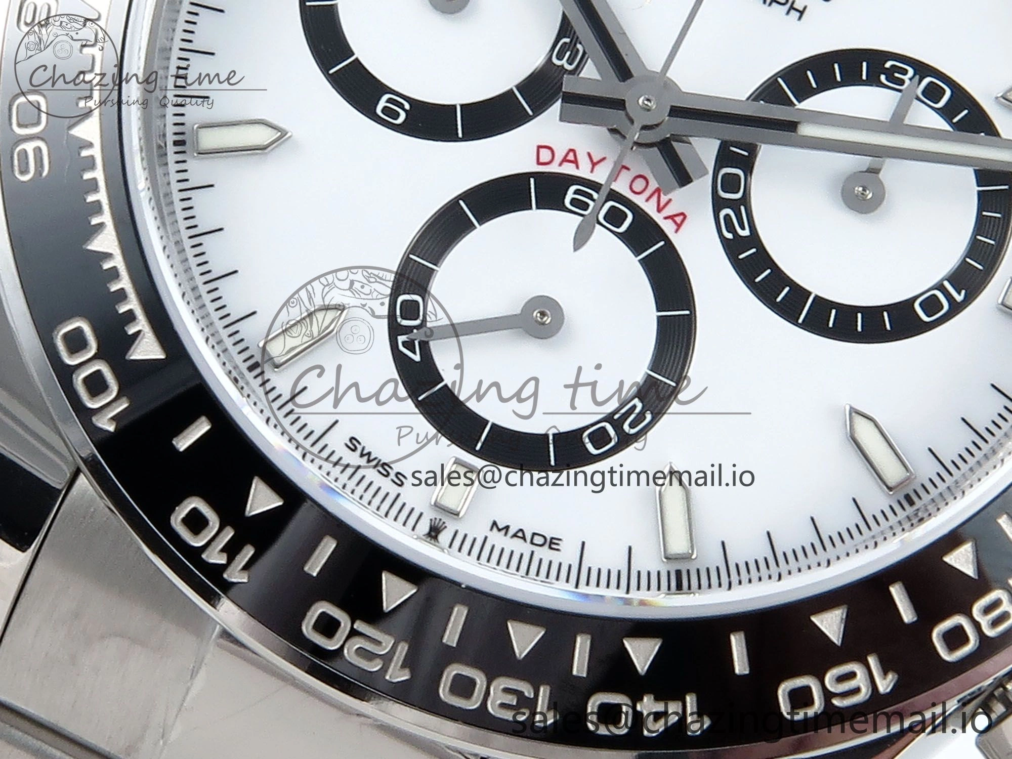 TimelessDesign Custom Daytona 126500 1:1 Best Edition White Dial on SS 904L Bracelet Custom Modded PPM 10841