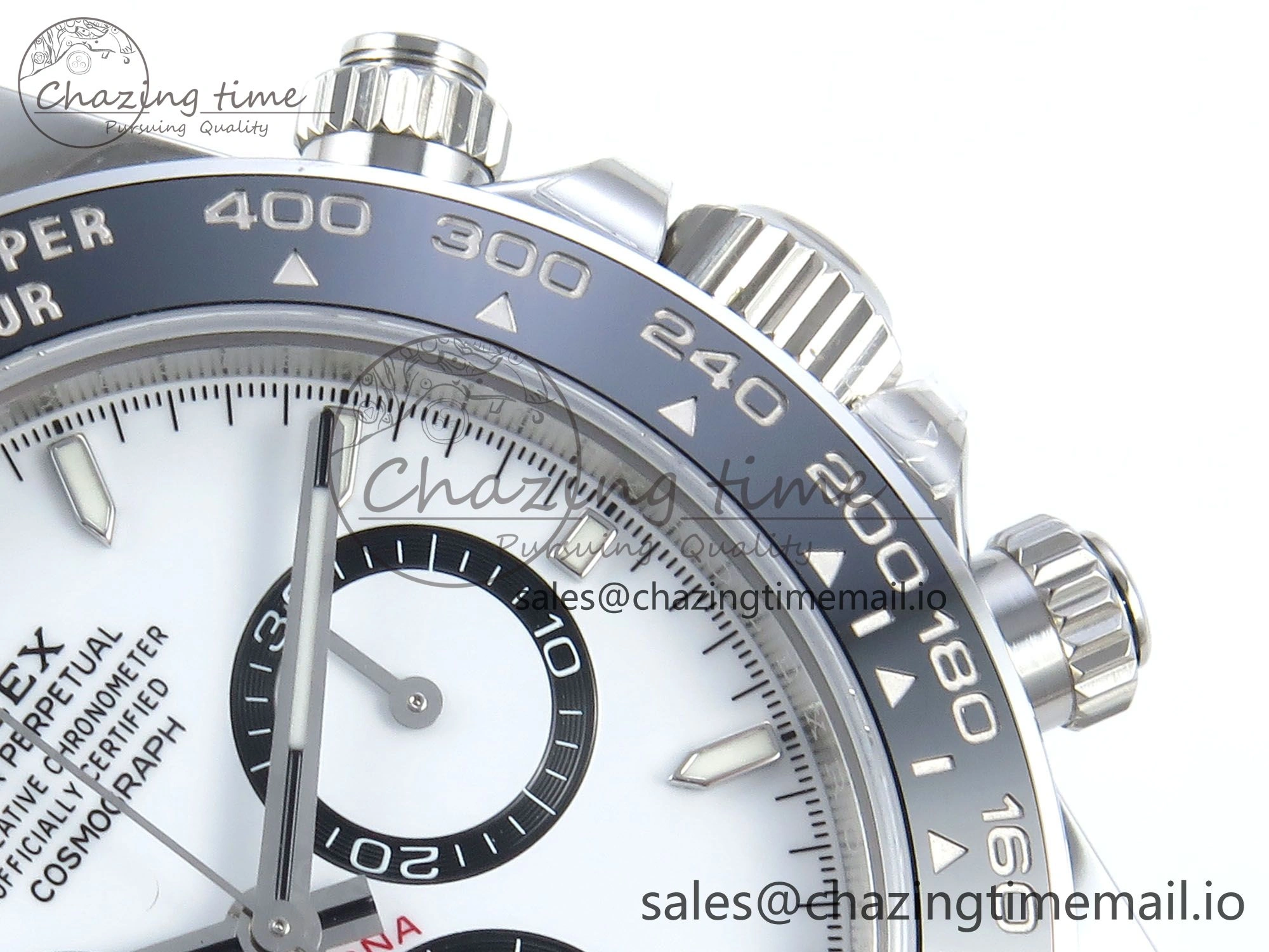 TimelessDesign Custom Daytona 126500 1:1 Best Edition White Dial on SS 904L Bracelet Custom Modded PPM 10841