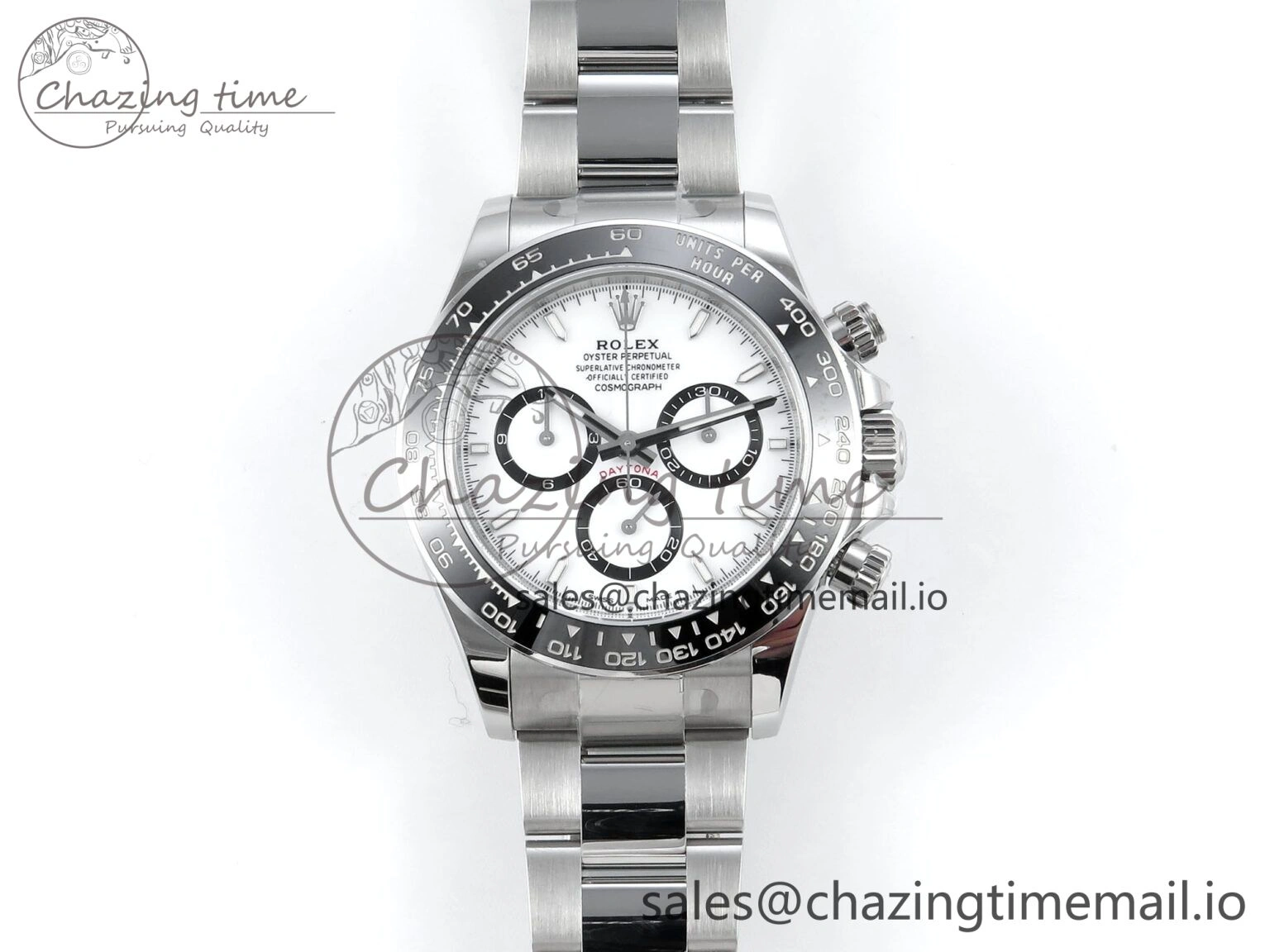 TimelessDesign Custom Daytona 126500 1:1 Best Edition White Dial on SS 904L Bracelet Custom Modded PPM 10841