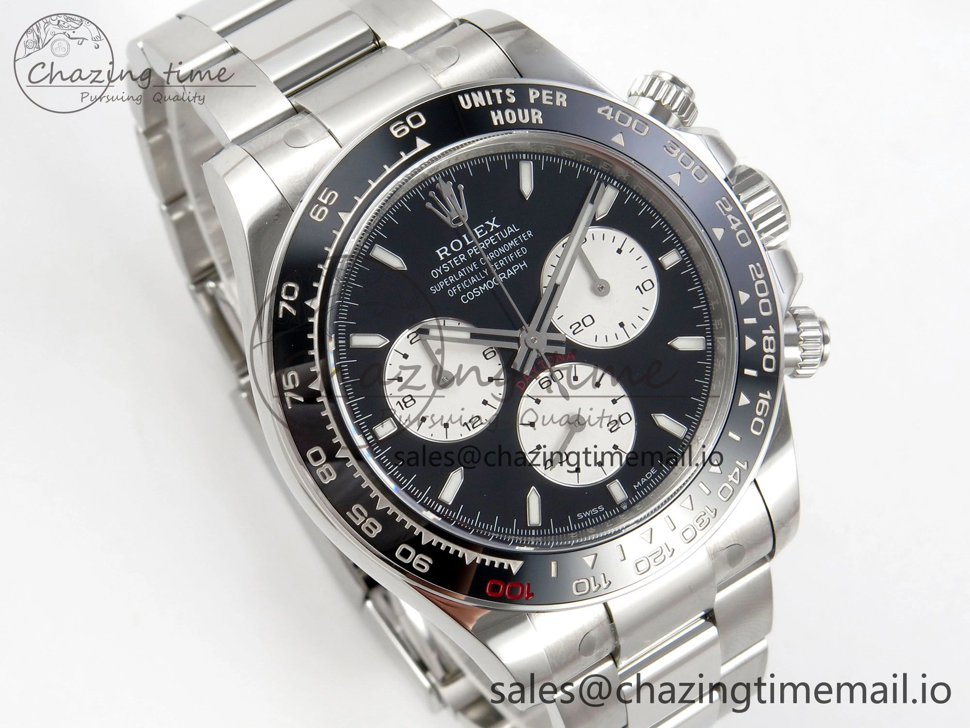 Supportive Custom Daytona 126529 Le Mans  CLEAN 1:1 Best Edition White Dial on SS 904L Bracelet Custom Modded PPM 10826