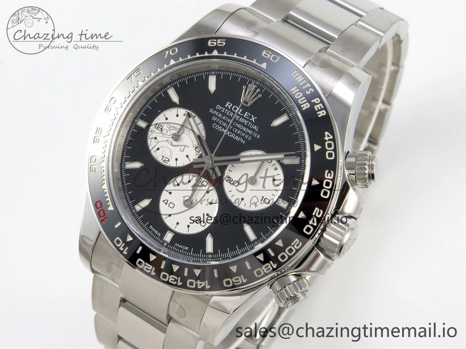 Supportive Custom Daytona 126529 Le Mans  CLEAN 1:1 Best Edition White Dial on SS 904L Bracelet Custom Modded PPM 10826