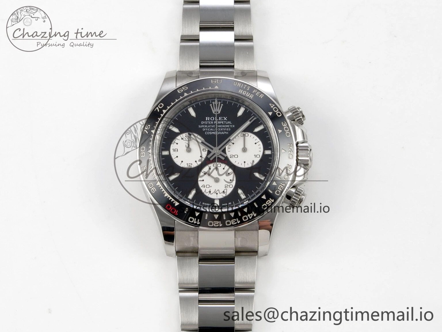 Supportive Custom Daytona 126529 Le Mans  CLEAN 1:1 Best Edition White Dial on SS 904L Bracelet Custom Modded PPM 10826