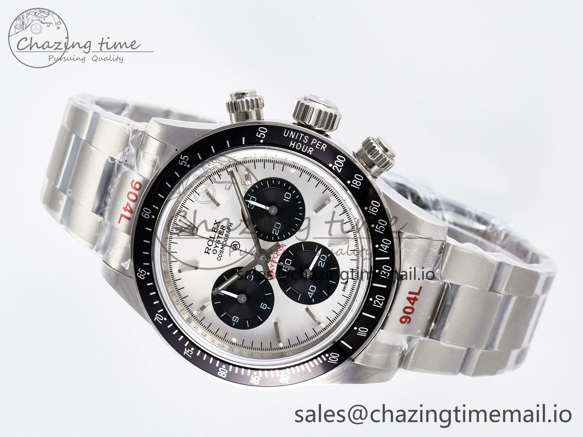Custom Daytona Paul Newman 1:1 Best Edition White Dial on SS 904L Bracelet DD4130 Custom Modded Attractive 102
