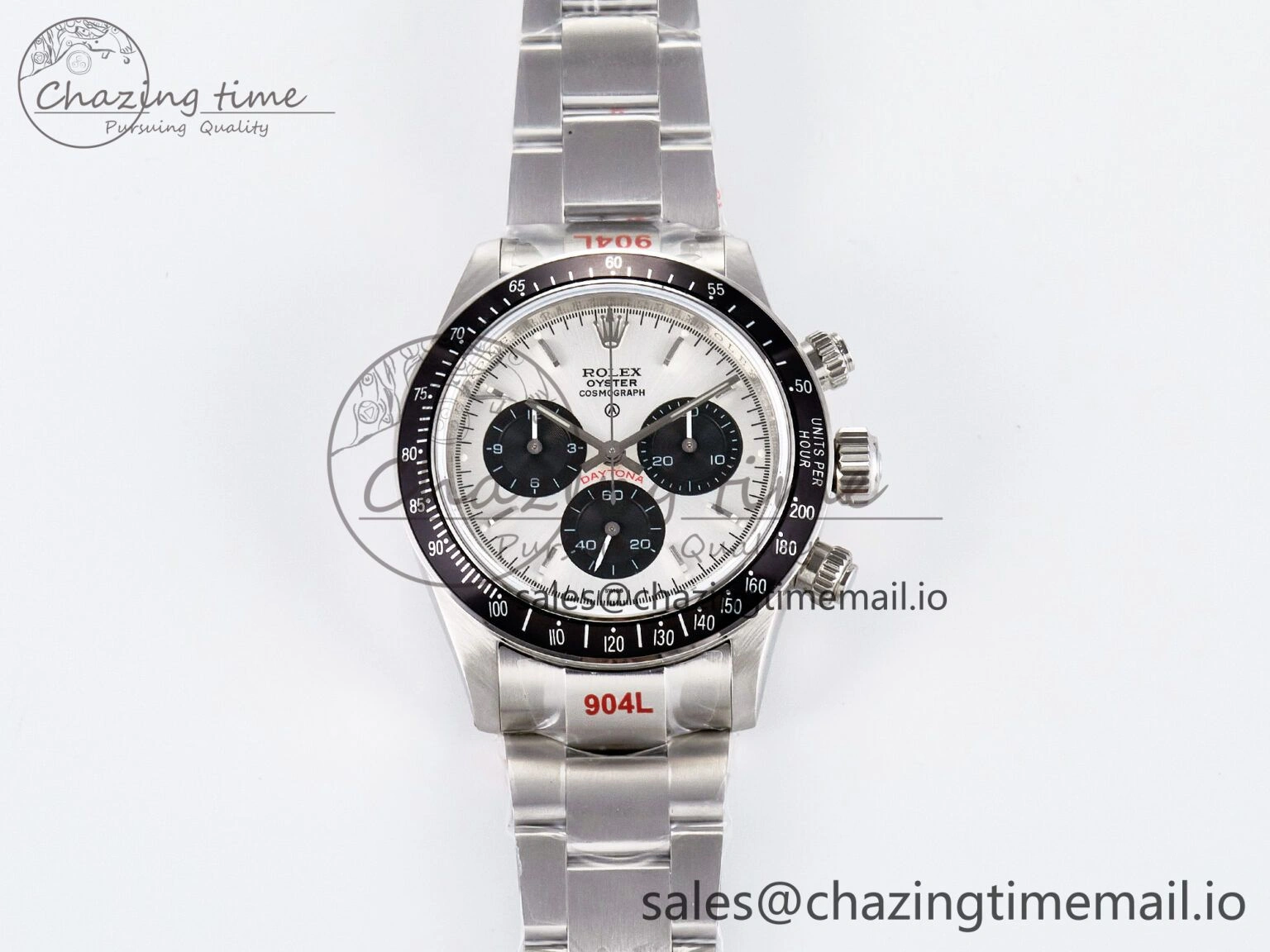 Custom Daytona Paul Newman 1:1 Best Edition White Dial on SS 904L Bracelet DD4130 Custom Modded Stretchable 10803