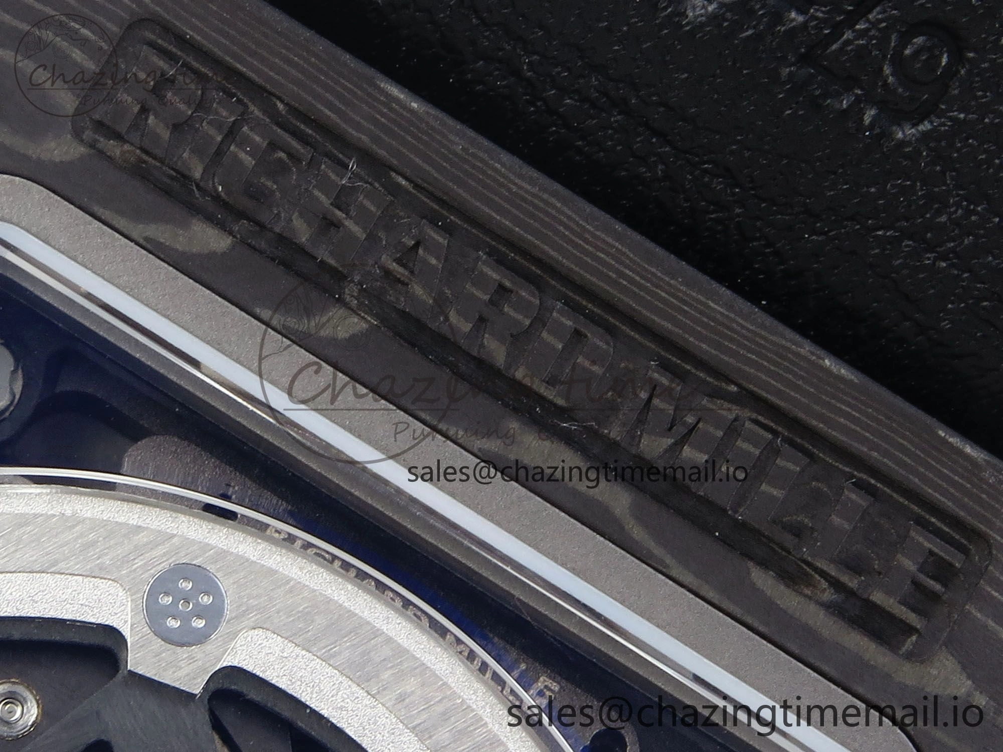 OdorResistant Custom Made RM67-02 Black NTPT France Dial on Blue Nylon strap CRMA7 Clone 10833