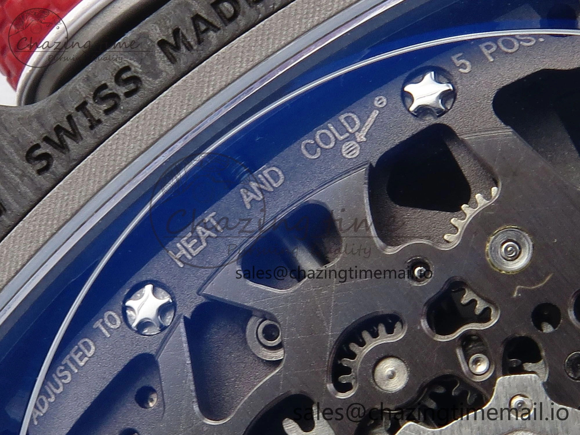 OdorResistant Custom Made RM67-02 Black NTPT France Dial on Blue Nylon strap CRMA7 Clone 10833