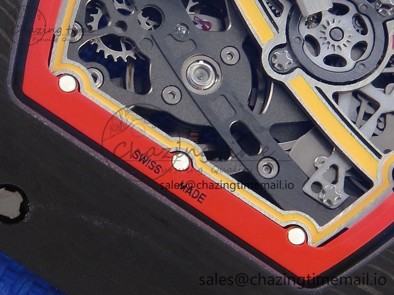 SportInspired Custom Made RM67-02 Black NTPT Germany Dial on Blue Nylon strap CRMA7 Clone 10834
