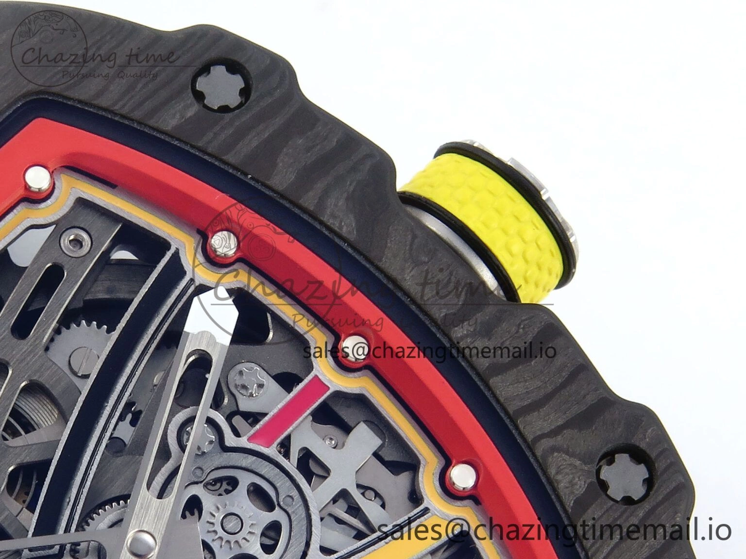 SportInspired Custom Made RM67-02 Black NTPT Germany Dial on Blue Nylon strap CRMA7 Clone 10834