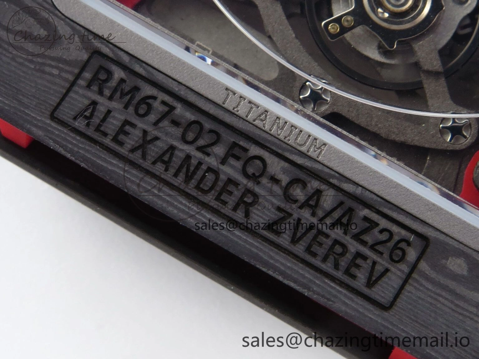SportInspired Custom Made RM67-02 Black NTPT Germany Dial on Blue Nylon strap CRMA7 Clone 10834