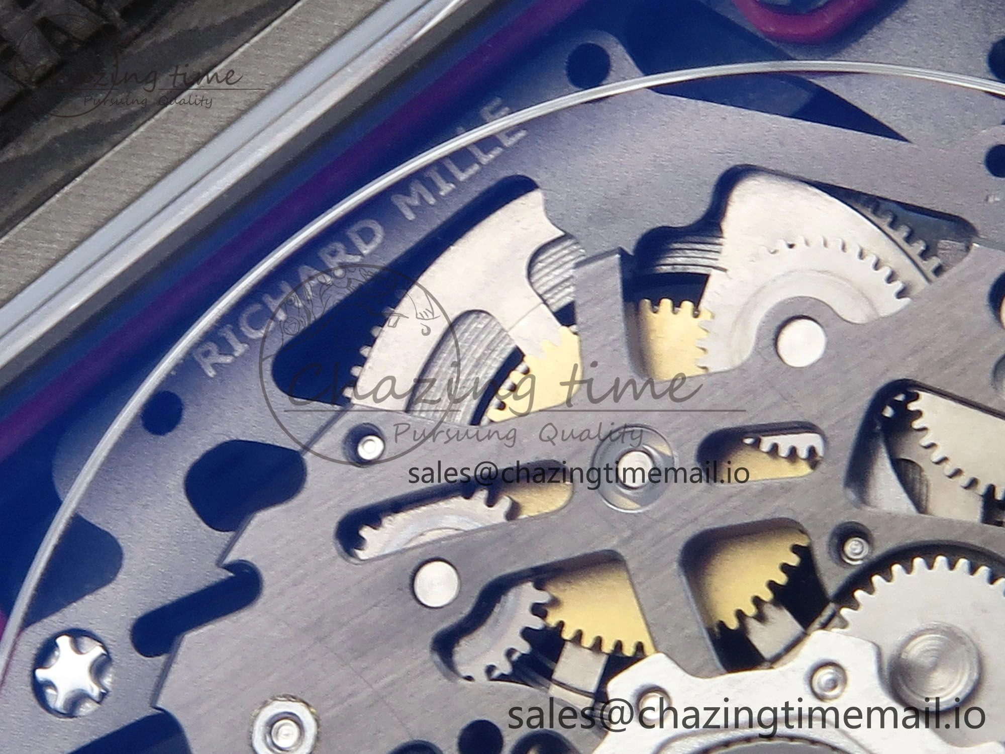 SportInspired Custom Made RM67-02 Black NTPT Germany Dial on Blue Nylon strap CRMA7 Clone 10834