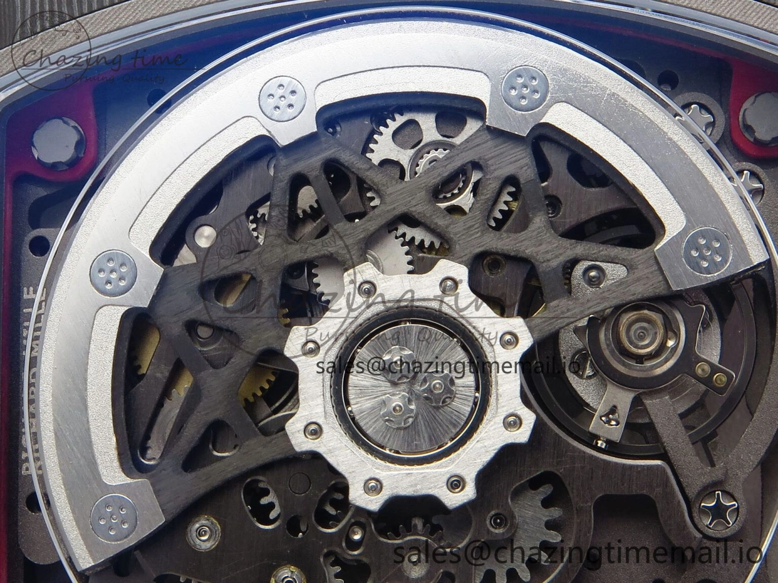 SportInspired Custom Made RM67-02 Black NTPT Germany Dial on Blue Nylon strap CRMA7 Clone 10834