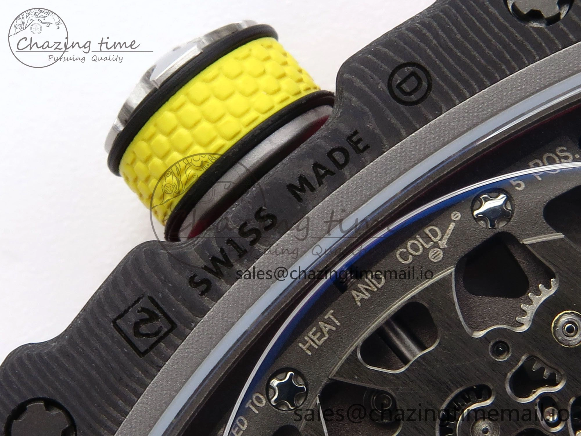 Custom Made RM67-02 Black NTPT Germany Dial on Red Nylon strap CRMA7 Clone EasyMatch 10836