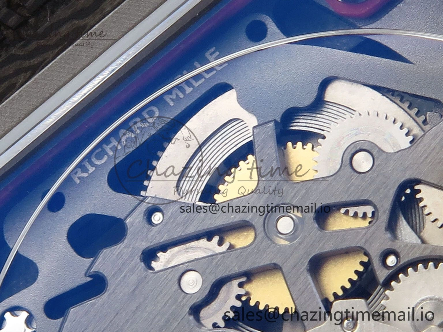 Custom Made RM67-02 Black NTPT Germany Dial on Red Nylon strap CRMA7 Clone EasyMatch 10836