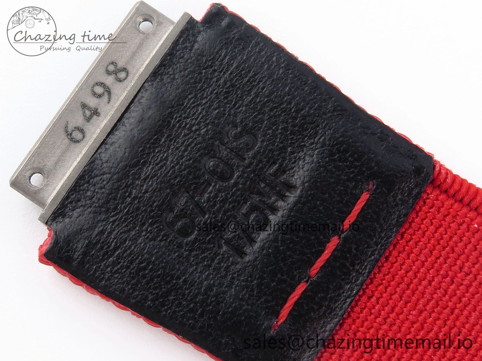 Custom Made RM67-02 Black NTPT Germany Dial on Red Nylon strap CRMA7 Clone EasyMatch 10836