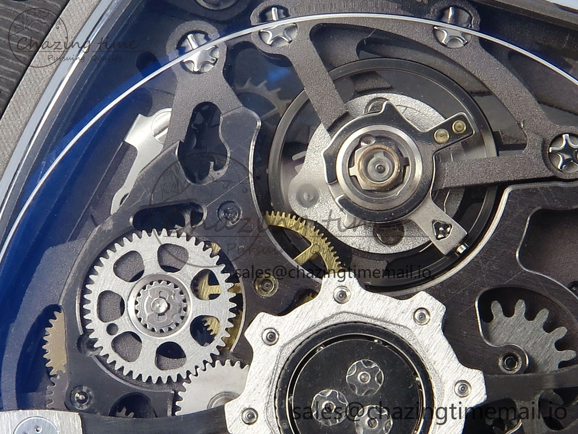 Custom Made RM67-02 Black NTPT Germany Dial on Red Nylon strap CRMA7 Clone EasyMatch 10836