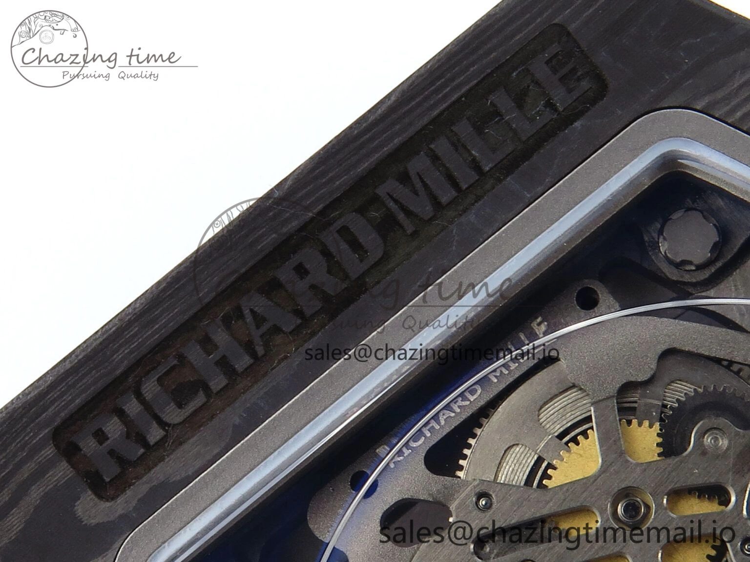 Timeless Custom Made RM67-02 Black NTPT Italy Dial on White Nylon strap CRMA7 Clone 9204