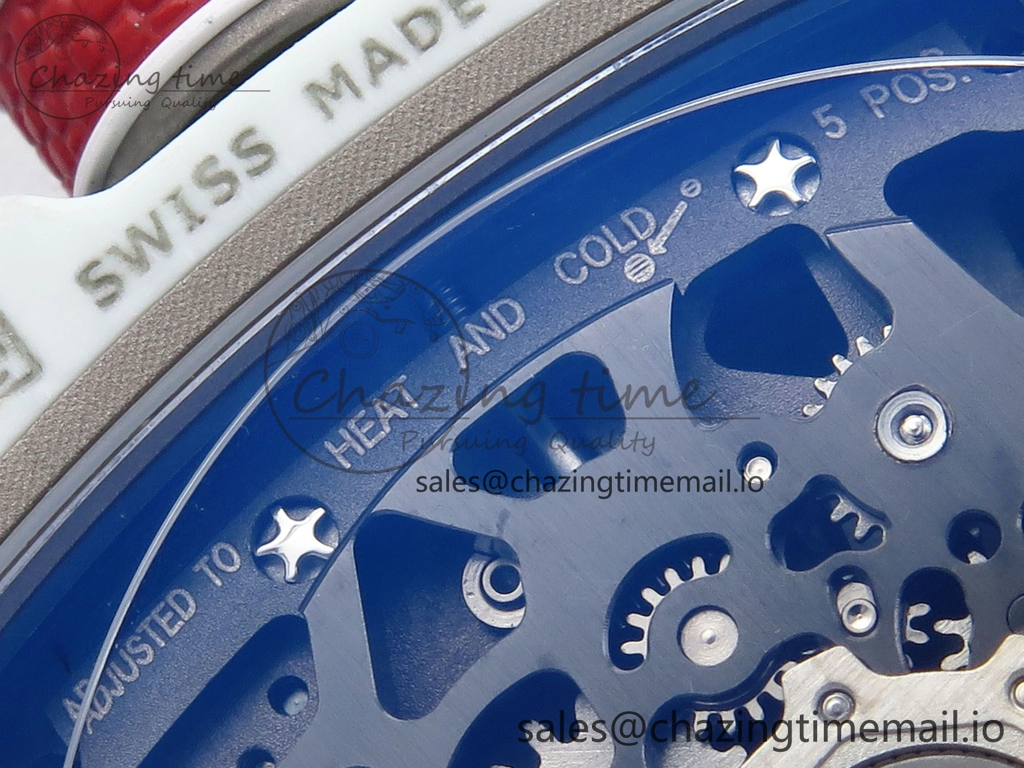 Custom Made RM67-02 White NTPT France Dial on Blue Nylon strap CRMA7 Clone Cozy 9209
