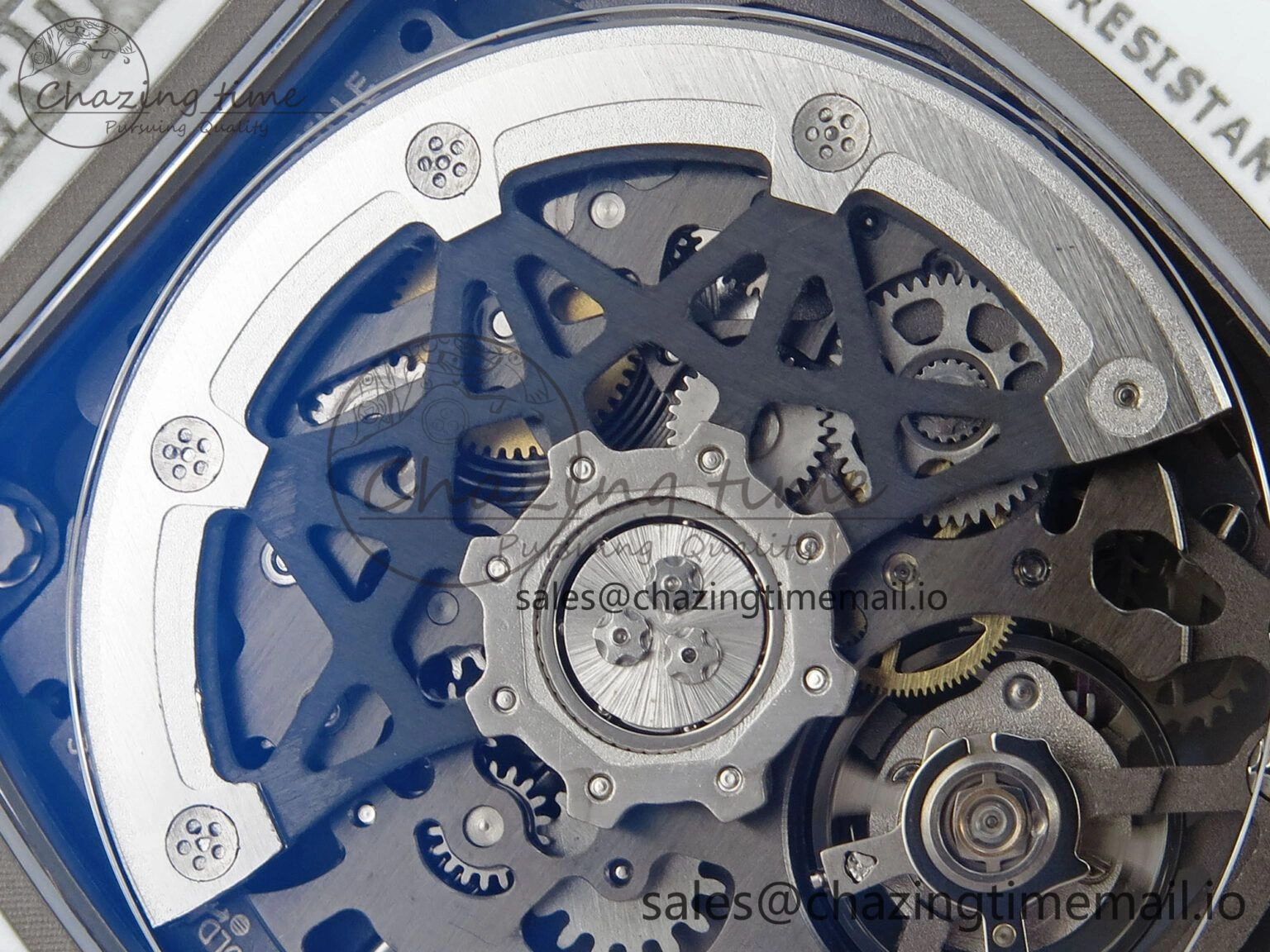 Custom Made RM67-02 White NTPT France Dial on Blue Nylon strap CRMA7 Clone Cozy 9209
