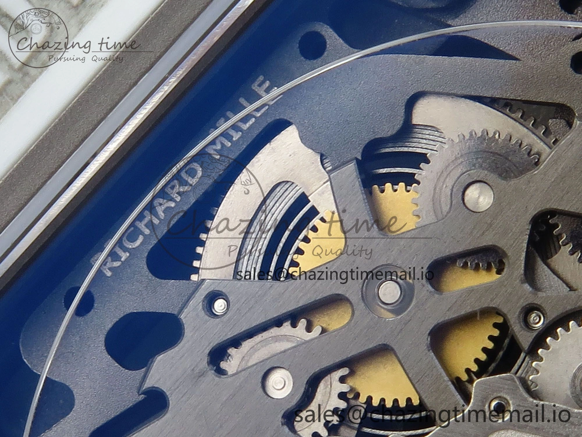 BestValue Custom Made RM67-02 White NTPT France Dial on Red Nylon strap CRMA7 Clone 10835