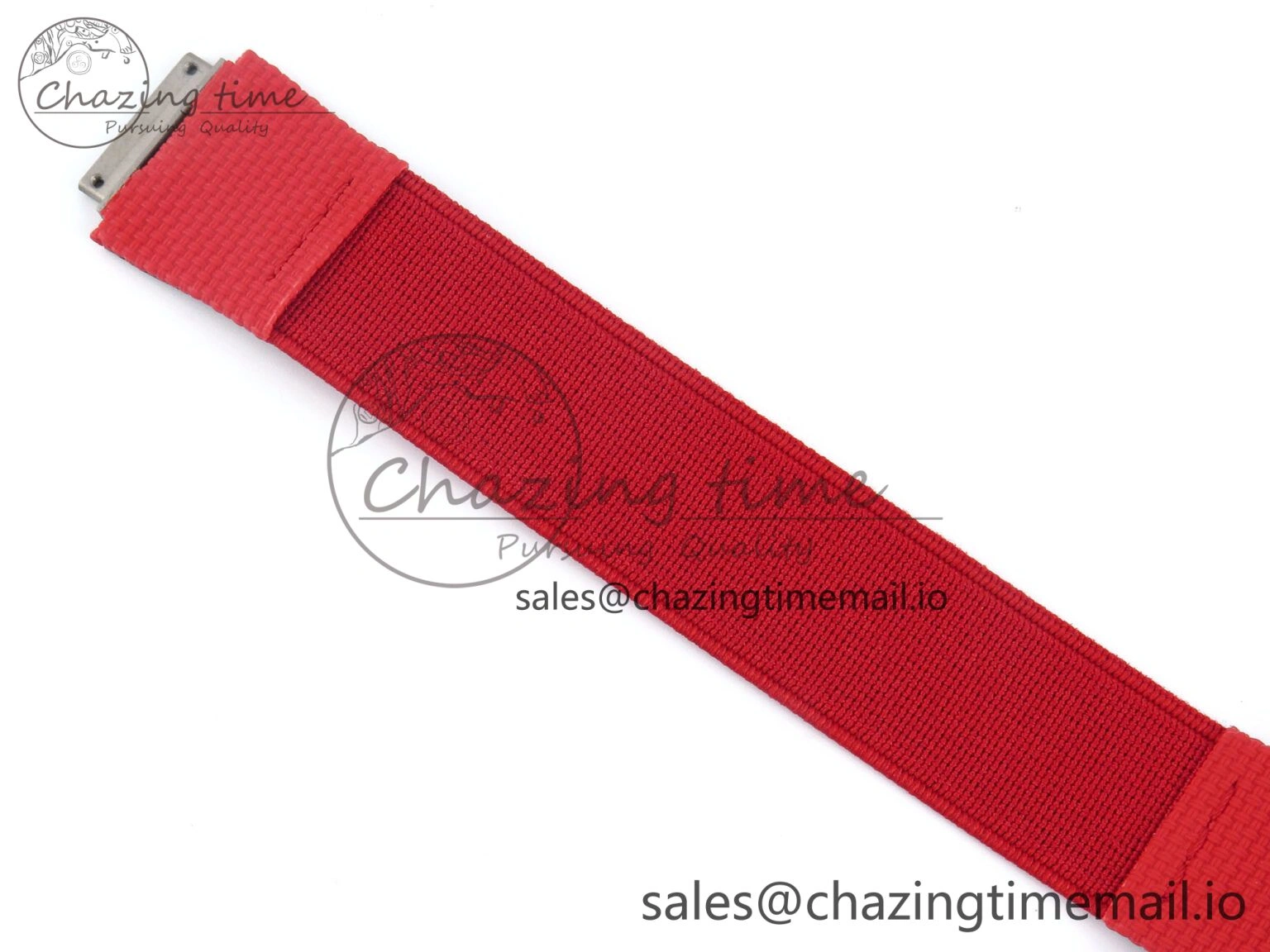 BestValue Custom Made RM67-02 White NTPT France Dial on Red Nylon strap CRMA7 Clone 10835