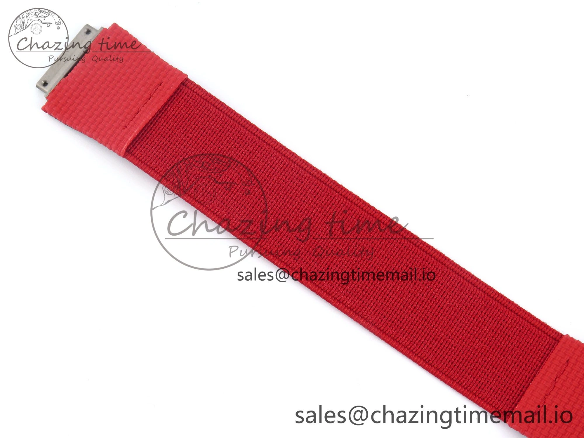 BestValue Custom Made RM67-02 White NTPT France Dial on Red Nylon strap CRMA7 Clone 10835