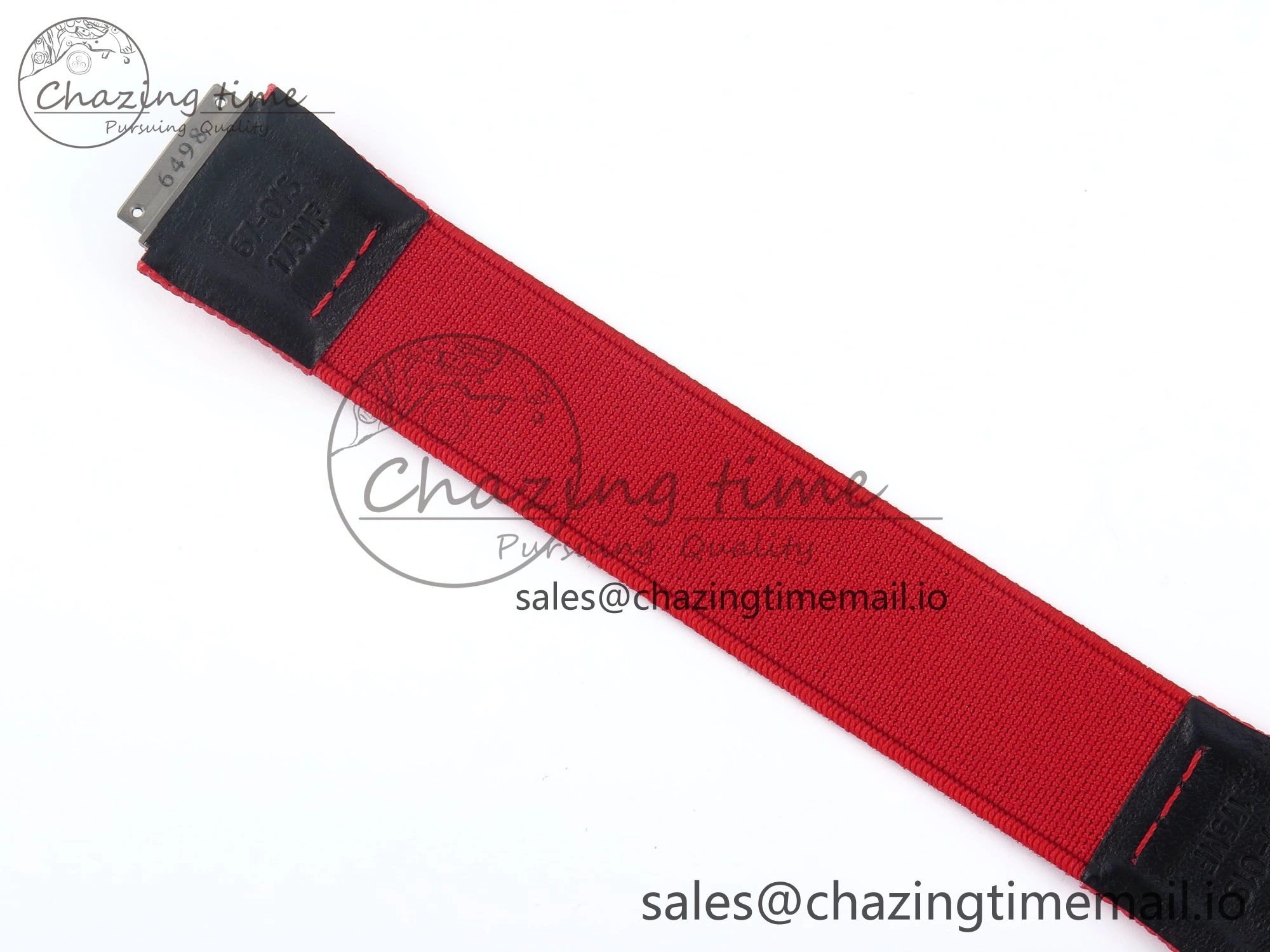 BestValue Custom Made RM67-02 White NTPT France Dial on Red Nylon strap CRMA7 Clone 10835