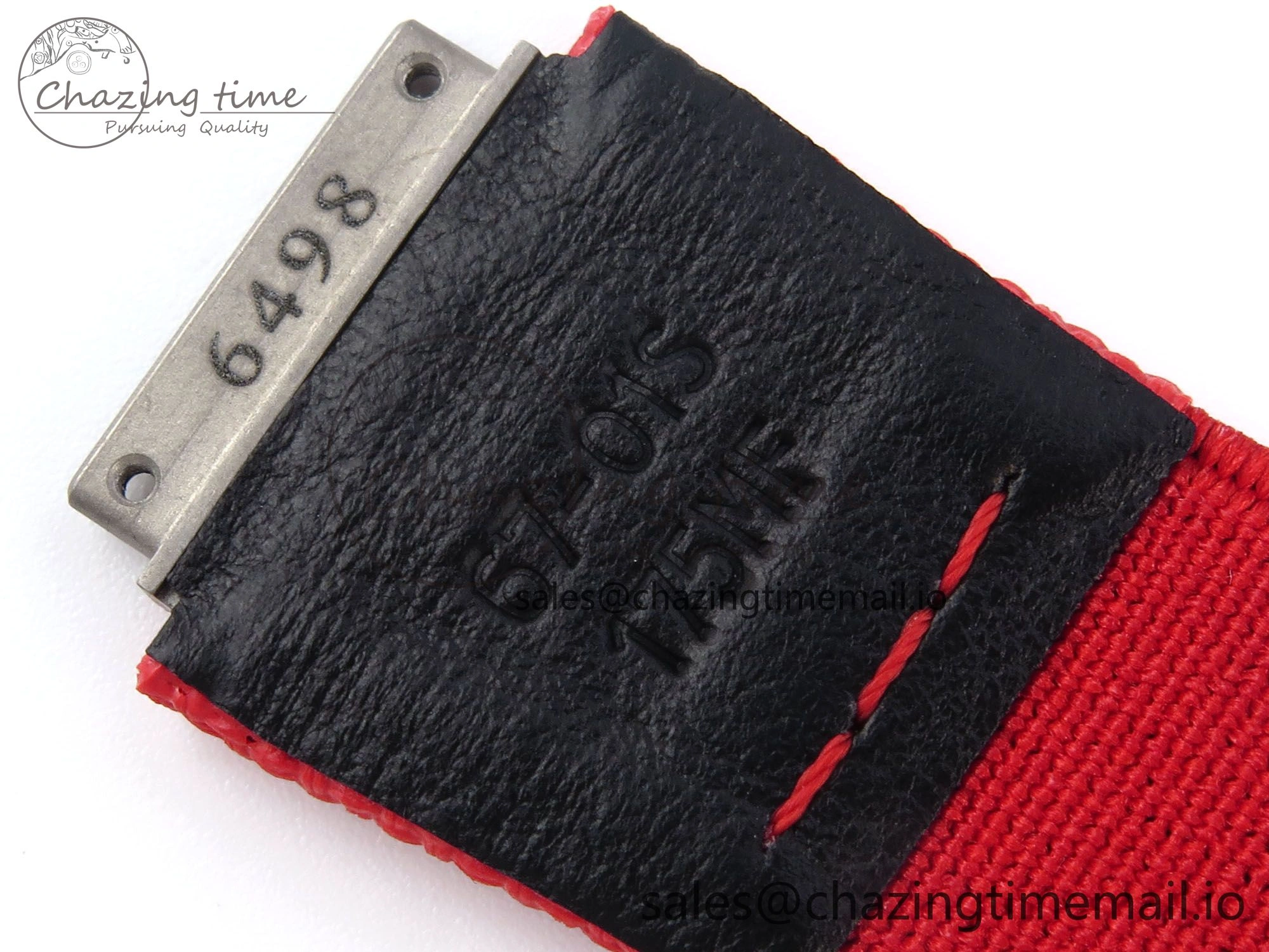 BestValue Custom Made RM67-02 White NTPT France Dial on Red Nylon strap CRMA7 Clone 10835