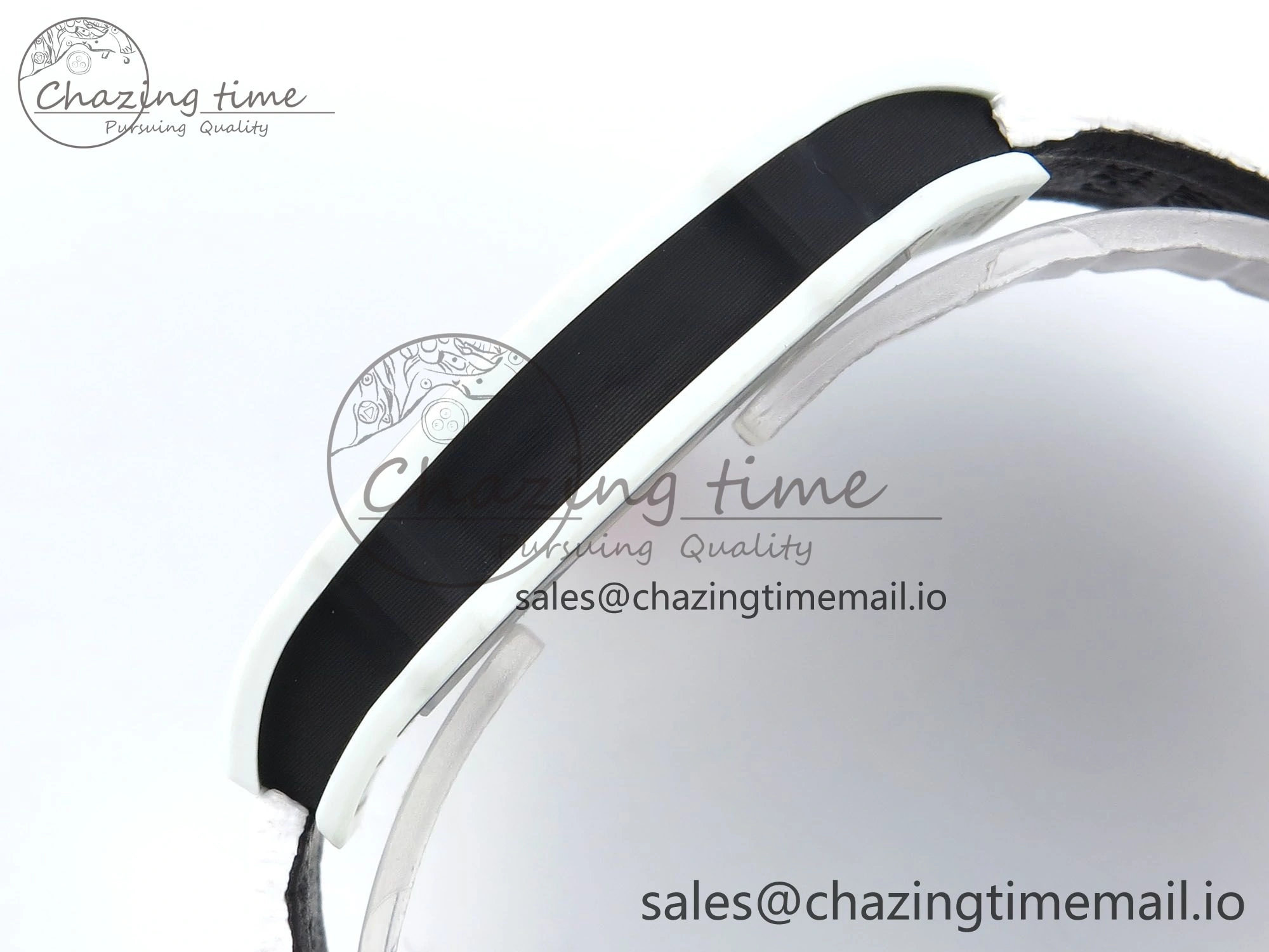 Custom Made RM67-02 White NTPT France Dial on White Nylon strap CRMA7 Clone Neat 10837