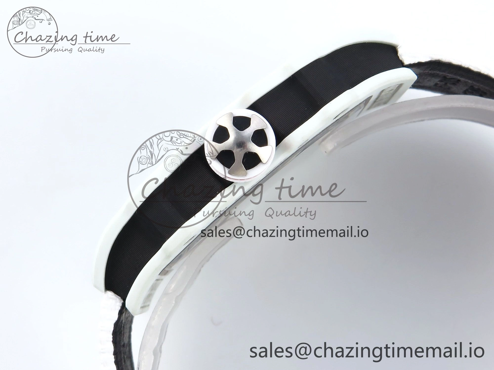 Custom Made RM67-02 White NTPT France Dial on White Nylon strap CRMA7 Clone Neat 10837