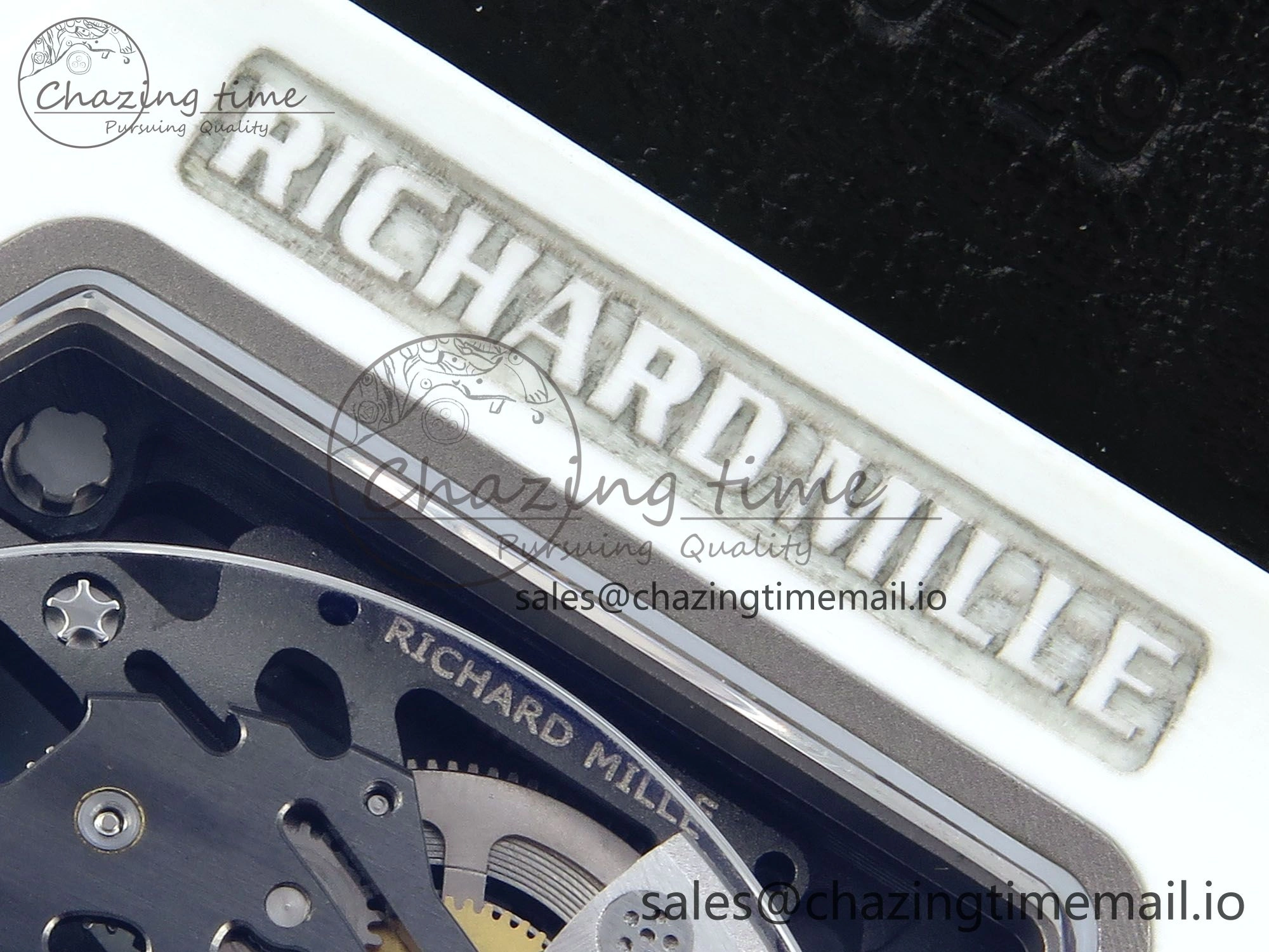 Custom Made RM67-02 White NTPT France Dial on White Nylon strap CRMA7 Clone Neat 10837