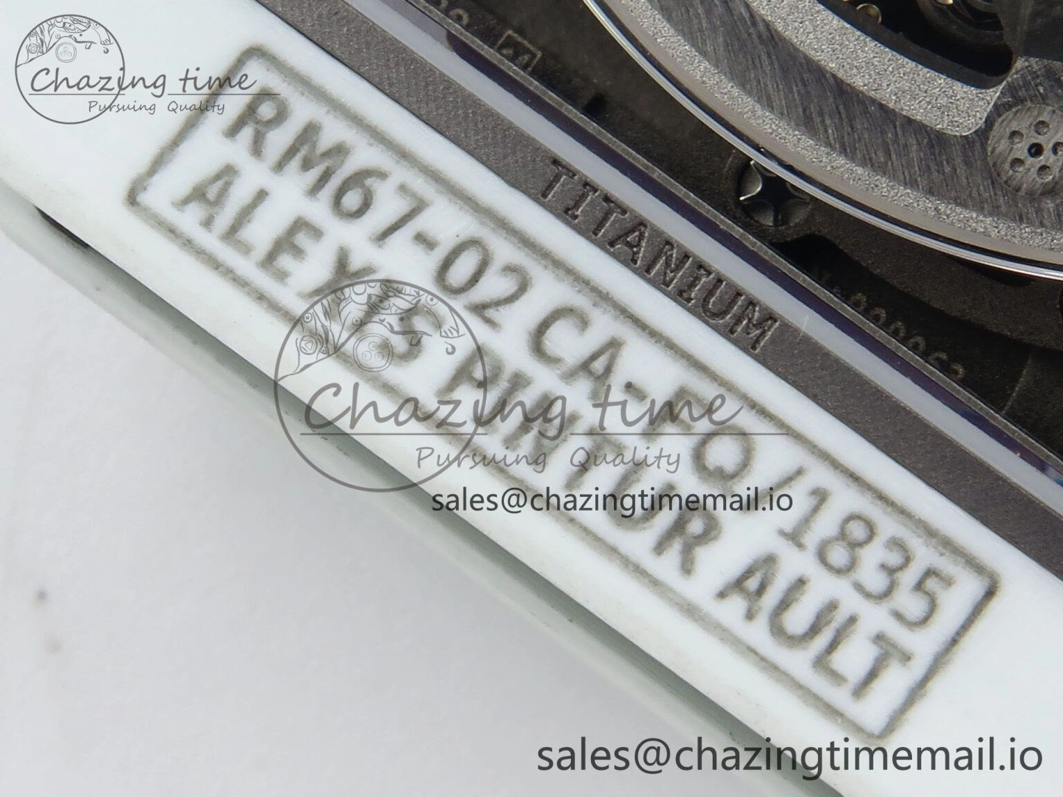Custom Made RM67-02 White NTPT France Dial on White Nylon strap CRMA7 Clone Neat 10837