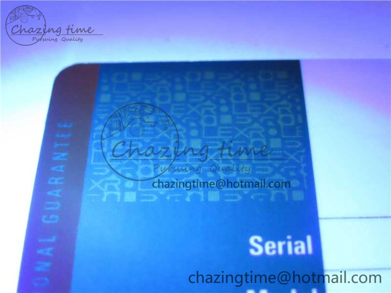 Colorful Custom Made Rolex Warranty Card with Anti-Forgery Crown and Fluorescent Label V 4131