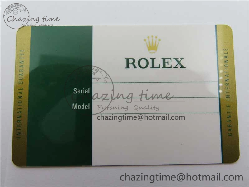 Colorful Custom Made Rolex Warranty Card with Anti-Forgery Crown and Fluorescent Label V 4131