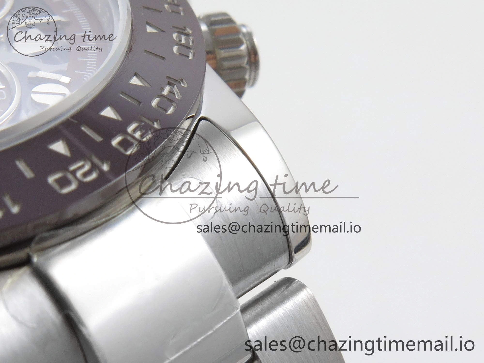 Refined Custom Modded Daytona 40mm MPF Skeleton Dial Brown Ceramic Bezel on SS Bracelet SA 306