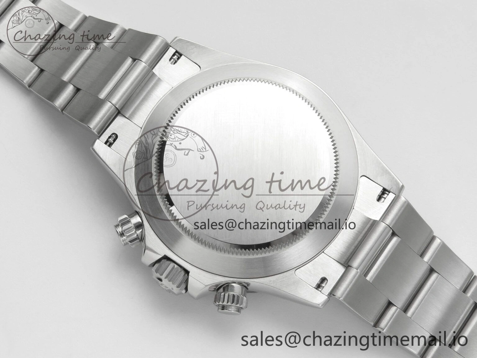 TopPick Custom Modded Daytona 40mm MPF Skeleton Dial Crystal Bezel on SS Bracelet SA 307