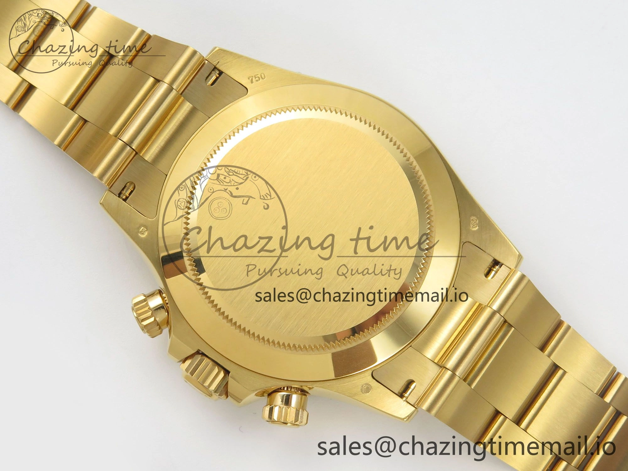 Custom Modded Daytona 40mm MPF Skeleton Dial Green Crystals Bezel on YG Bracelet SA Efficient 310