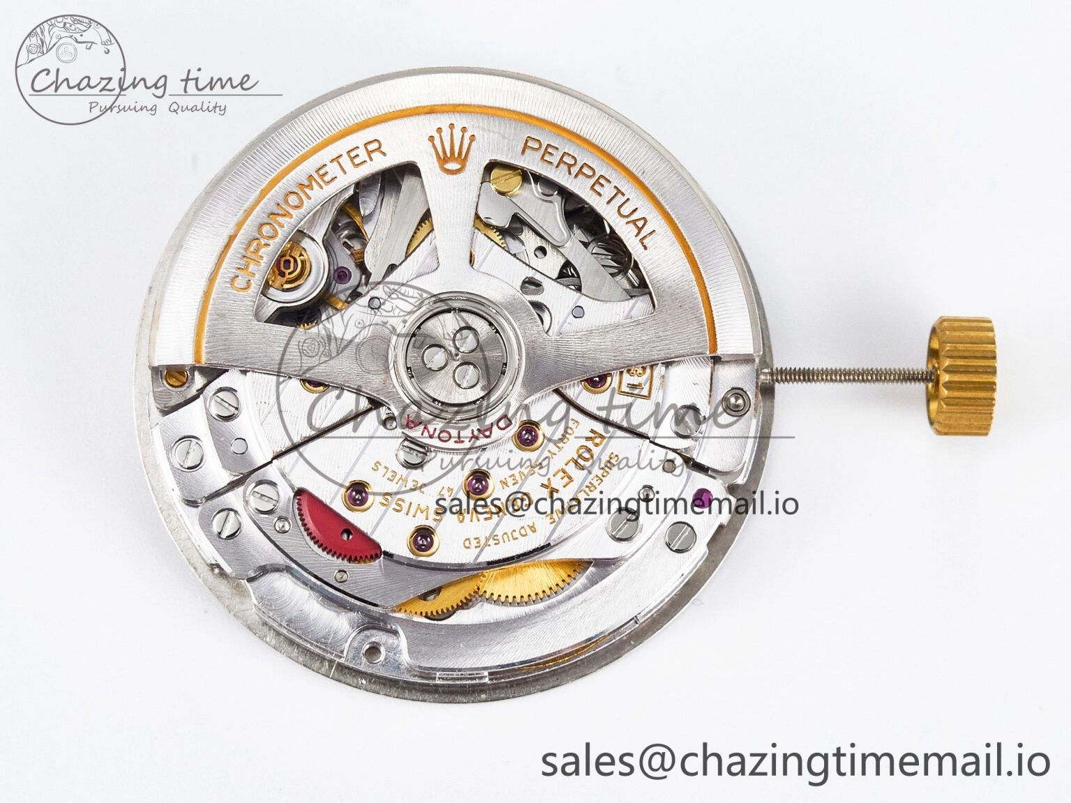 FlexibleFit Custom Modded Daytona DD4131 Super Clone 28800 VPH Automatic Movement (Silver Color) 10863