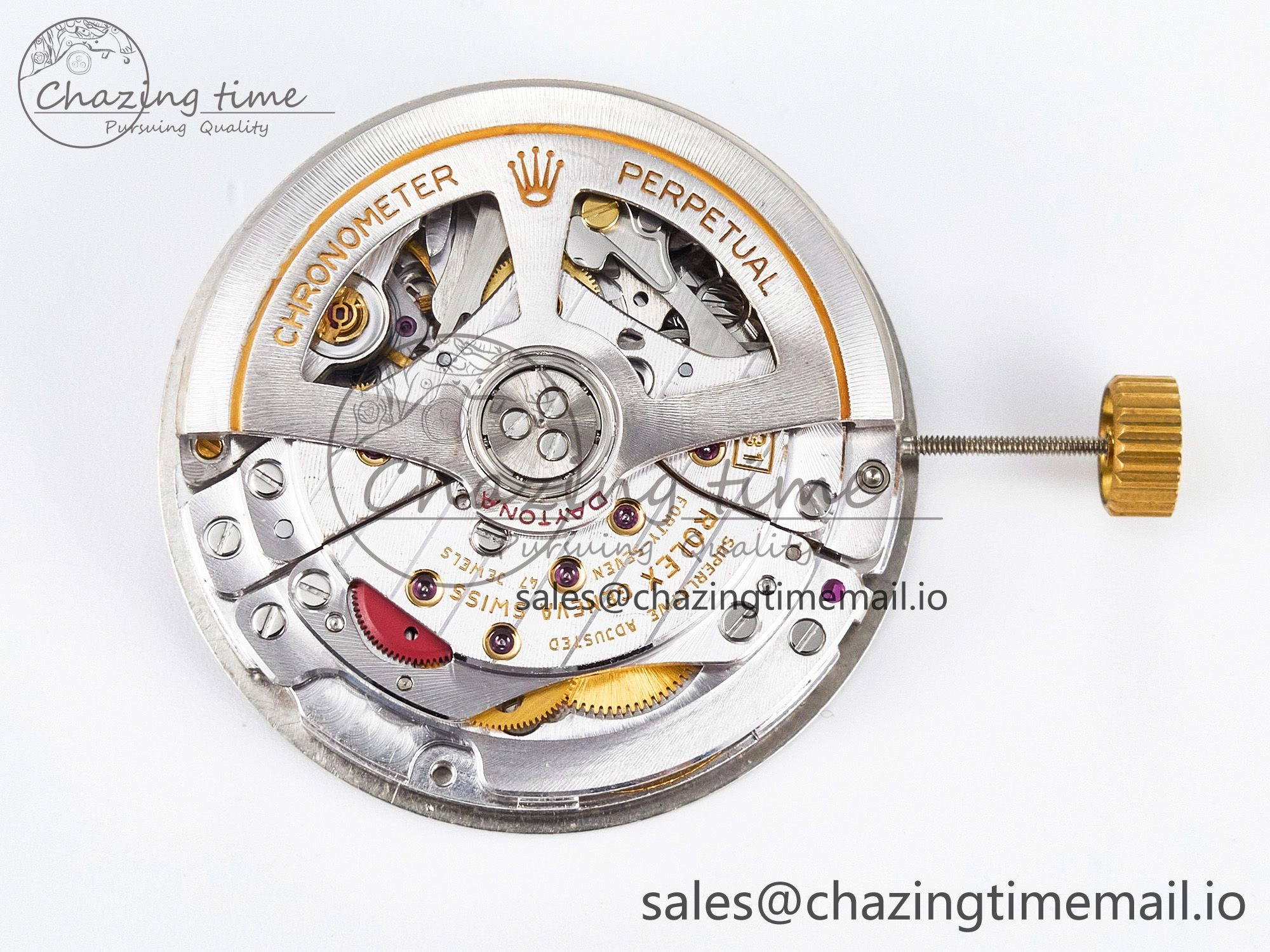 FlexibleFit Custom Modded Daytona DD4131 Super Clone 28800 VPH Automatic Movement (Silver Color) 10863