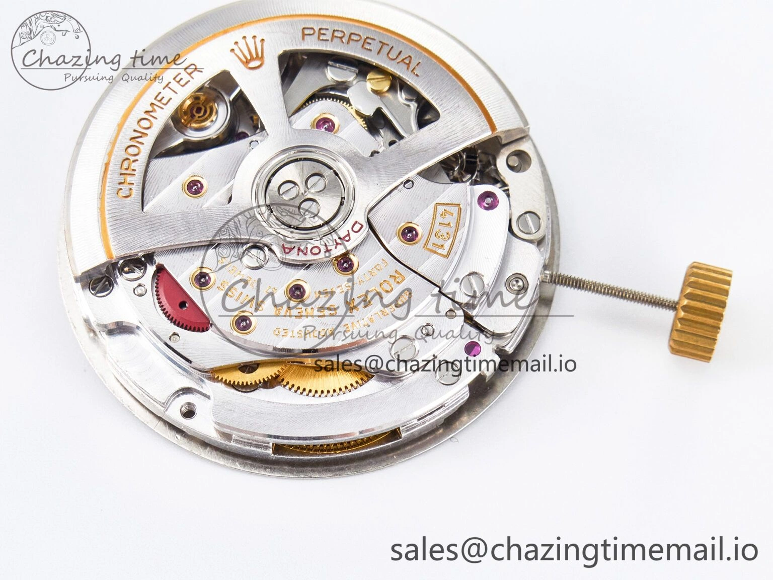 FlexibleFit Custom Modded Daytona DD4131 Super Clone 28800 VPH Automatic Movement (Silver Color) 10863