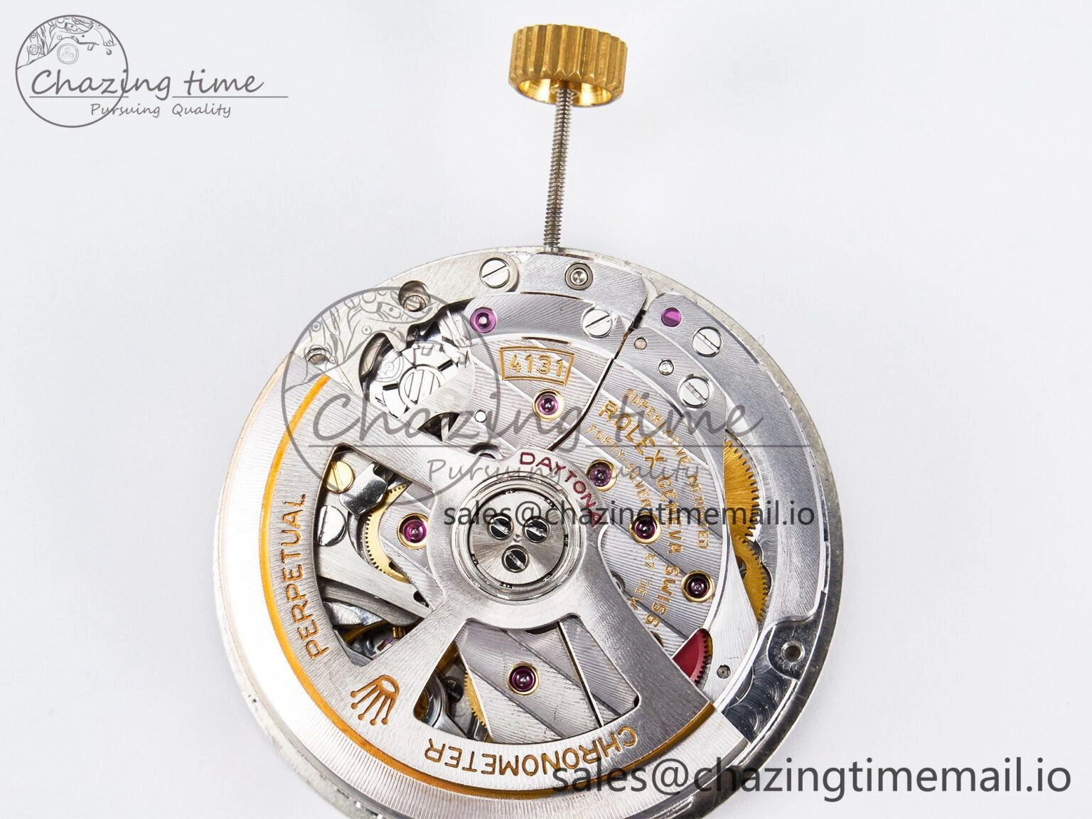 FlexibleFit Custom Modded Daytona DD4131 Super Clone 28800 VPH Automatic Movement (Silver Color) 10863