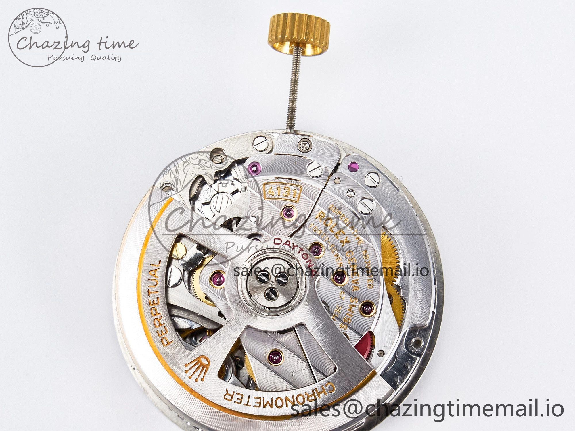 FlexibleFit Custom Modded Daytona DD4131 Super Clone 28800 VPH Automatic Movement (Silver Color) 10863