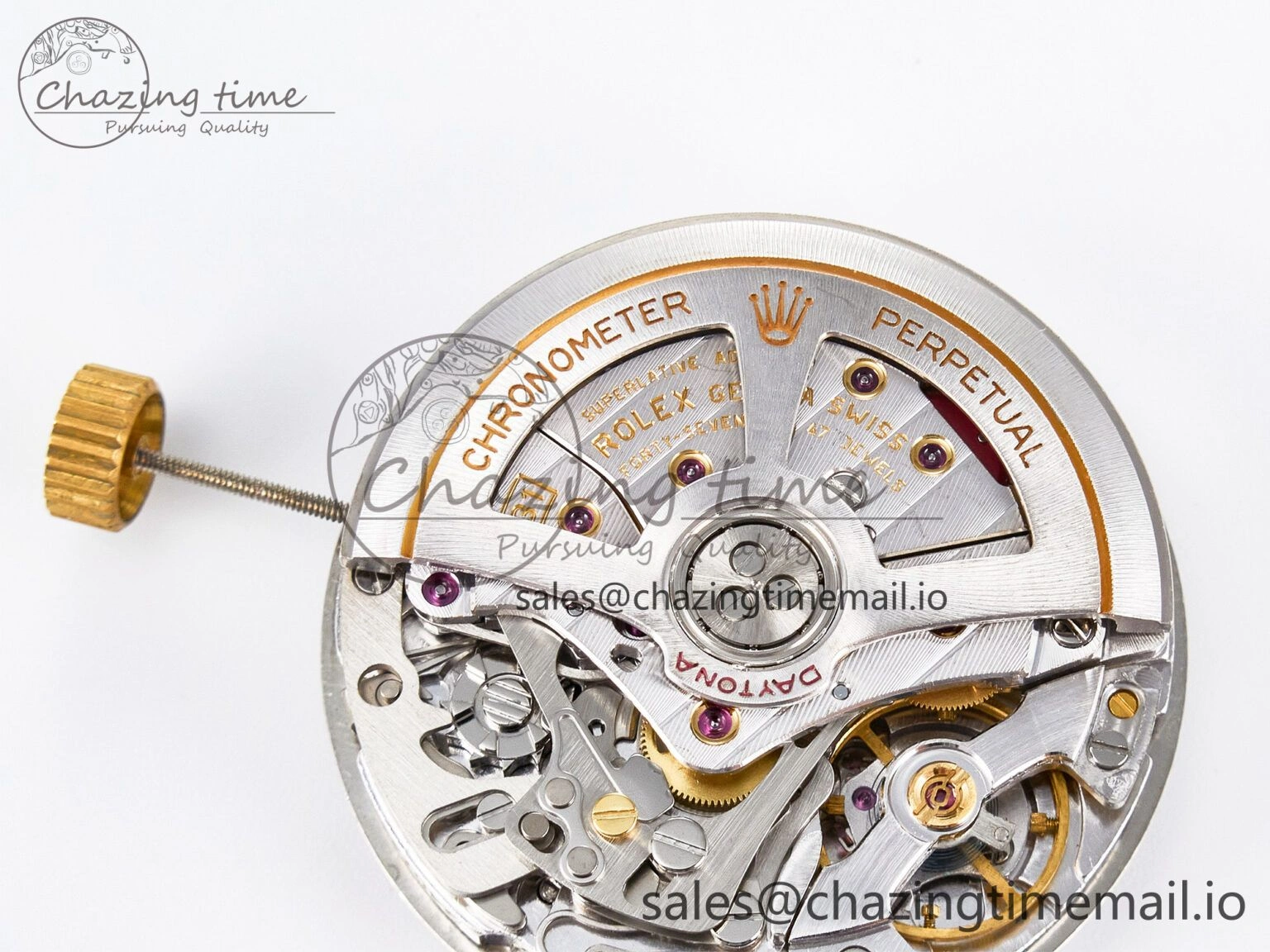 FlexibleFit Custom Modded Daytona DD4131 Super Clone 28800 VPH Automatic Movement (Silver Color) 10863