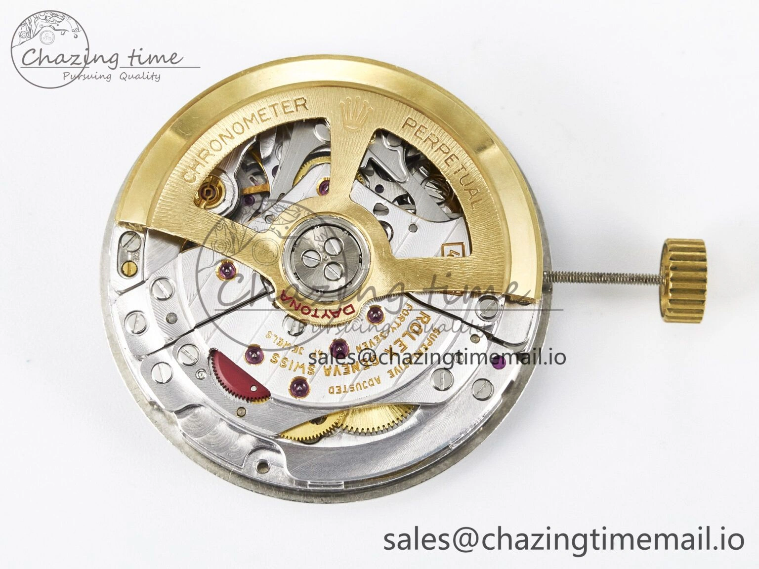 EyeCatching Custom Modded Daytona DD4132 VSV Super Clone 28800 VPH Automatic Movement (Silver Color) 10862