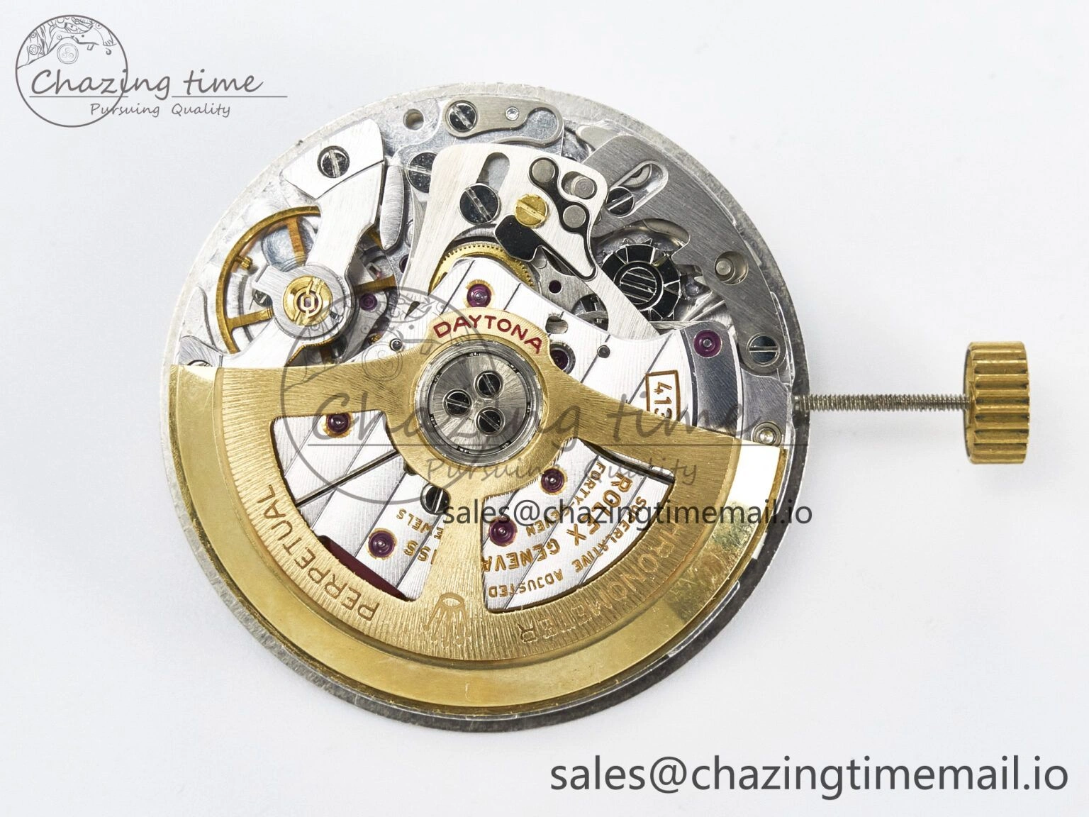 EyeCatching Custom Modded Daytona DD4132 VSV Super Clone 28800 VPH Automatic Movement (Silver Color) 10862