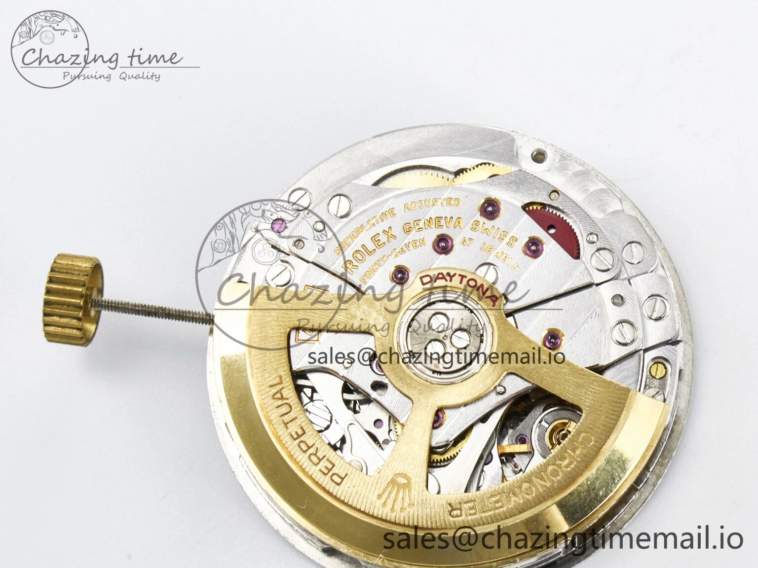 EyeCatching Custom Modded Daytona DD4132 VSV Super Clone 28800 VPH Automatic Movement (Silver Color) 10862