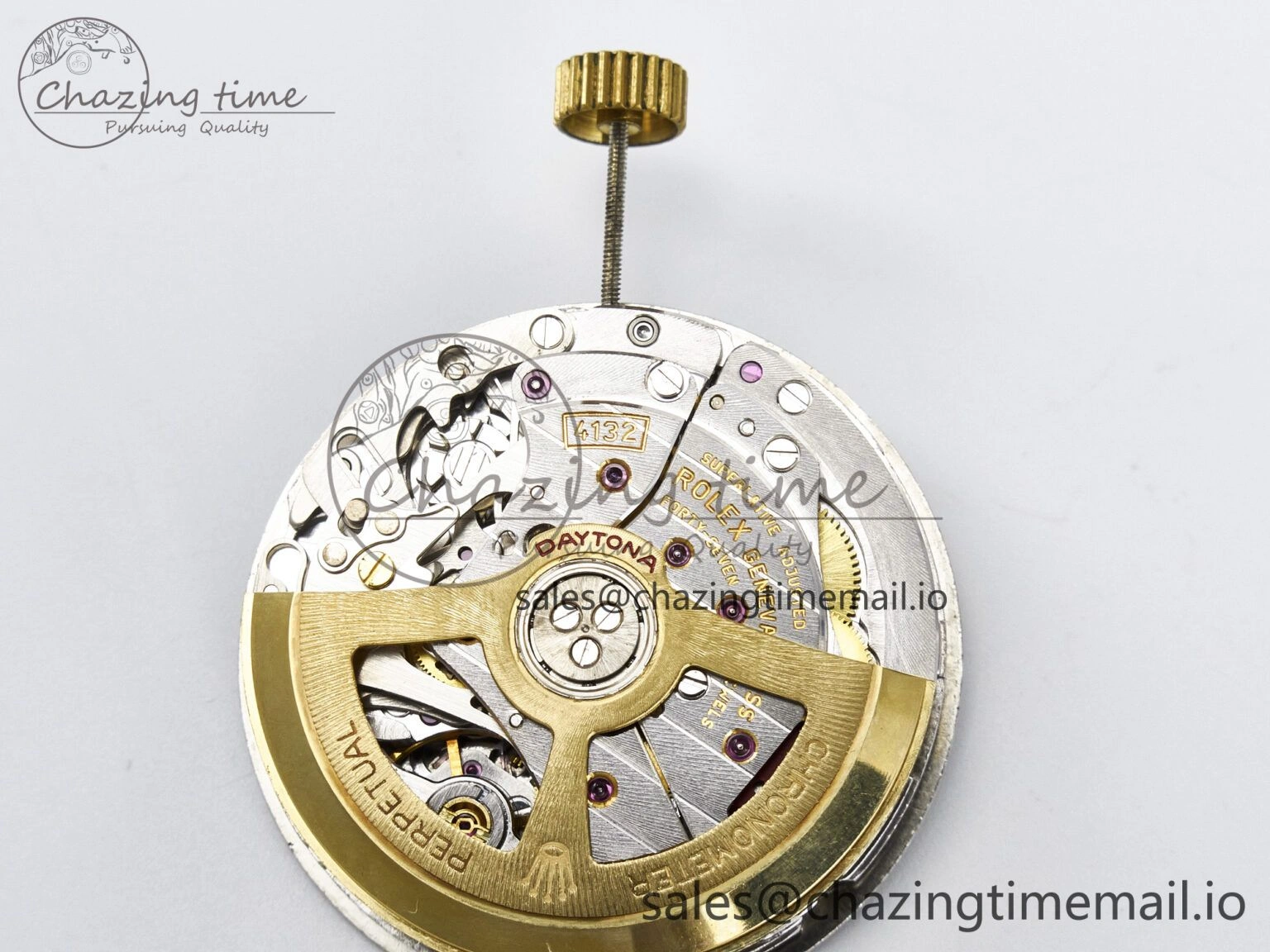 EyeCatching Custom Modded Daytona DD4132 VSV Super Clone 28800 VPH Automatic Movement (Silver Color) 10862