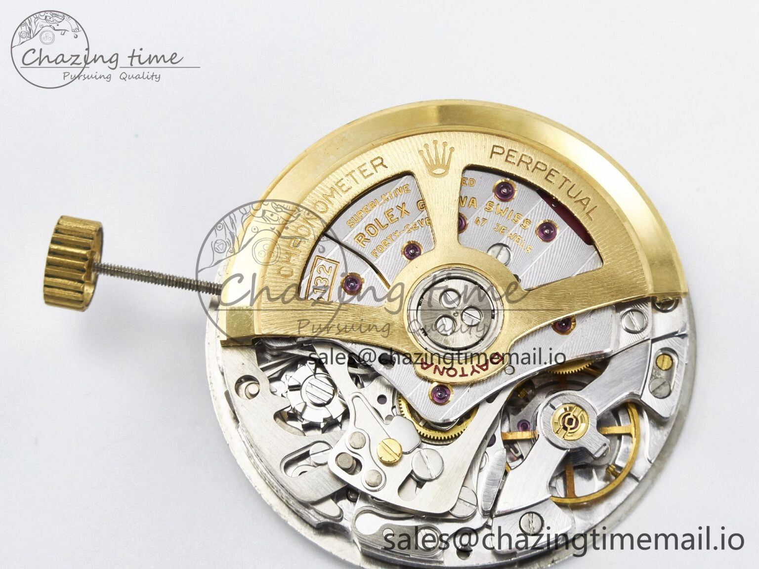 EyeCatching Custom Modded Daytona DD4132 VSV Super Clone 28800 VPH Automatic Movement (Silver Color) 10862