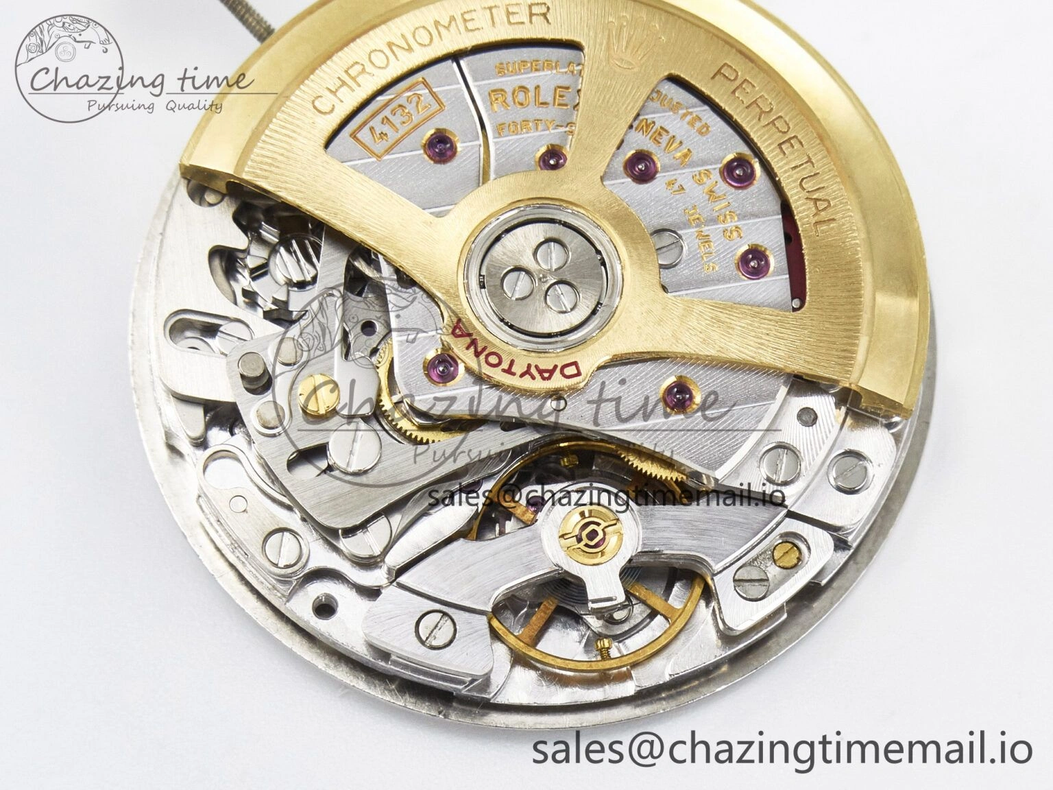EyeCatching Custom Modded Daytona DD4132 VSV Super Clone 28800 VPH Automatic Movement (Silver Color) 10862