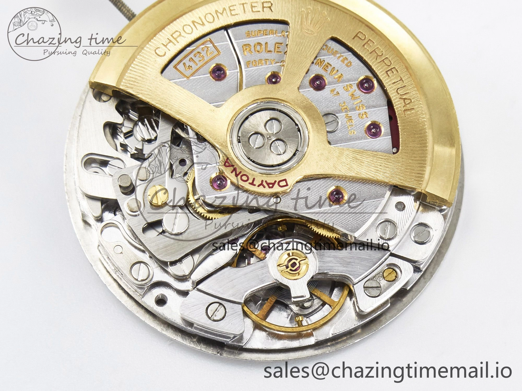 EyeCatching Custom Modded Daytona DD4132 VSV Super Clone 28800 VPH Automatic Movement (Silver Color) 10862