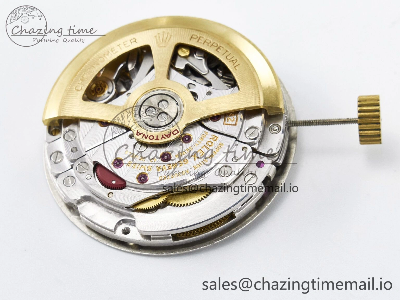EyeCatching Custom Modded Daytona DD4132 VSV Super Clone 28800 VPH Automatic Movement (Silver Color) 10862